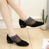 Sexy Women's Mesh Back Zipper Flat Shoes – Your Perfect Chic Statement