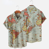 3D Map Lapel Shirt