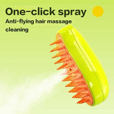 3-in-1 Pet Grooming Comb with Steam Spray for Shedding Control
