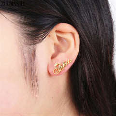 Custom English Letter Name Earrings,✨ Personalize Your Style with Custom Name Earrings!