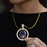 Rotatable Double-Sided Photo Frame Pendant