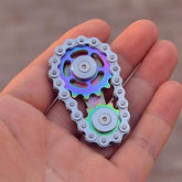 Chain & Toothed Flywheel Fidget Spinner – Stress Relief Toy (+Free Gift Included)
