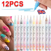 NailMuse™ 12-Piece Professional Nail Art Pen Set