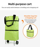 Breeze Folding Shopping Bag | Eco-Friendly, Large Capacity, Hidden Wheels