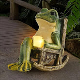 Frodo Garden Statue | Solar-Powered Frog Decor, Eco-Friendly
