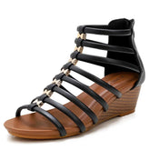 Sorrento Strappy Gladiator Wedge Sandals