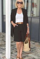 Elegant Blazer & Shorts Set