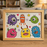 Milo Masterpiece Art Frame | Durable Pine Wood, Magnetic, Holds A4 Artwork