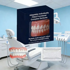 Temporary Dentures Set | Invisible Dentures, Plastic Material Cosmetic Decorative Dentures, Unisex Upper & Lower Jaw Tray | Convenient & Quick, Suitable For Daily Use And Parties, Decorative Item, Plastic Material
