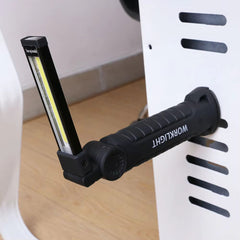 LED Tactical Flashlight – USB Rechargeable, Waterproof, and Magnetic Hanging Work Light! 🔦💪