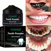 Black Powerful Teeth Whitening Powder Fast Whitens Yellow Teeth Effective Removes Stains Gently Cleans Oral Hygiene Gums Care