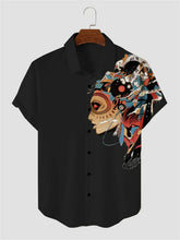 Gypsy Style Printed Short-Sleeved Shirt