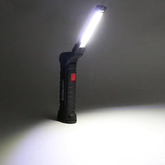 LED Tactical Flashlight – USB Rechargeable, Waterproof, and Magnetic Hanging Work Light! 🔦💪