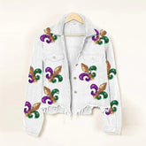 Fleur Sequin Corduroy Coat