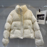 Stay Warm and Chic with the CozyGlam™ Sequined Stand Collar Jacket