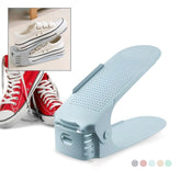 Adjustable, space-saving shoe organizer