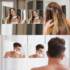 Household Retractable Hanging 3-Way Mirror ✨ See Every Angle, Master Every Style!