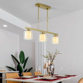 Adjustable Glass Ceiling Light for Modern Kitchen Island – Elegant Design in Two Sizes