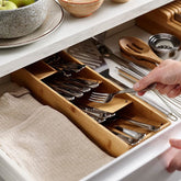 Bamboo Cutlery Organizer – Space-Saving Kitchen Drawer Solution
