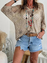 Breezy Crochet V-Neck Top | Lightweight Short-Sleeve Summer Layer