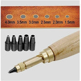 Delmar Rotary Leather Hole Punch | Adjustable Brass Tool for Crafts, Sewing & Paper Projects
