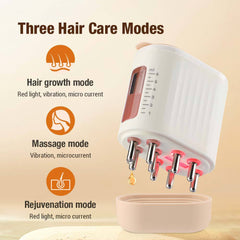 Electric Scalp Oil Application Wand | Scalp Massager with Red Light Therapy & Vibration | Hair Growth & Care, IPX5