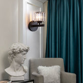 Elegant Crystal Wall Light with Modern Arm Design for Hallway and Living Spaces