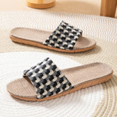 Serena Linen Slides