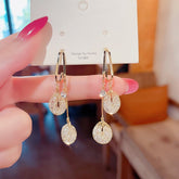 Everglow Crystal Tassel Drop Earrings | Gold Color, 925 Silver Posts
