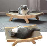 Felinora — 3-in-1 Wooden Cat Lounge Bed with Scratching Post