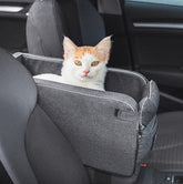 Foldable Pet Car Seat for Small Pets with Secure Console Fit