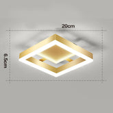 Gold LED Flush Mount Ceiling Light – Modern Design for Living Room and Bedroom