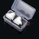 HeartSip Stainless Steel Drink Chillers | Reusable Heart Cubes for Whiskey & Cocktails