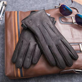 Ivo Men's Leather Gloves | Premium Lambskin, Winter Warmth