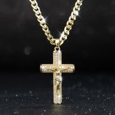 Jericho Orthodox Crucifix Necklace | 14K Gold Plated Faith Pendant