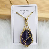 Jewelance Adjustable Necklace | Interchangeable Crystal Cage, Hypoallergenic Copper