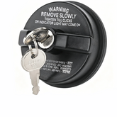 Locking Fuel Tank Cap | Black Keyed Plastic Seal