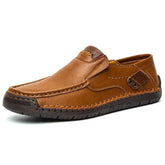 Marston Leather Slip-On Shoes | Padded Insole, Round Toe Daily Wear