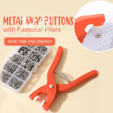 MendEase Snap Fastener Pliers Kit | Silver Stainless Steel Buttons