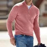 Milo Men's Quarter Zip Sweater | Lightweight Knitted Polyester, Casual