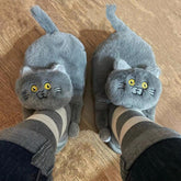 MiloCat Slippers — Plush Indoor Slippers with Durable Grip Sole
