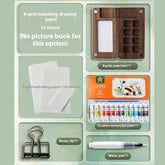 Mini Watercolor Color Box Portable Portable Small Picture Book