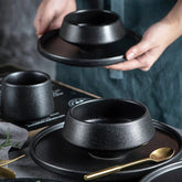 Minimalist 9-Piece Stoneware Dining Set with Matte Finish – Durable Ceramic Tableware