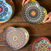Mirelle Deep Plates with Floral Design – 9.1 Ceramic Plates for Stylish Dining