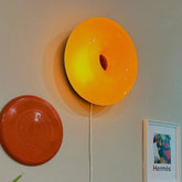 Modern Glass Wall Sconce Lamp with Dimmable LED – Unique Donut Design