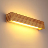 Modern Wooden Wall Light Fixture – Energy-Efficient LED Sconce for Home Interiors, Rustic Design for Living Room, Bedroom, Hallway