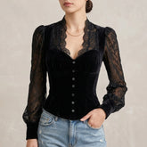 Montaigne Velvet Lace Blouse