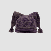 Nora Women's Beanie | Handcrafted Knit with Tassels, Cute Design