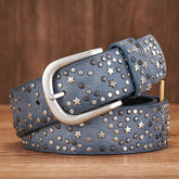 Nora Women's Studded Belt | Premium Leather, Unique Star Accents
