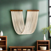 Nordic Textured Wall Tapestry – Handwoven Magnetic Art for Home Décor